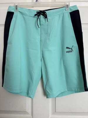 Pantalones Cortos de Tabla Puma Para Hombre Calce Regular 33 x 9" Verde Entrepierna/Negro Bolsillo Trasero Nuevos con Etiquetas Foto 1 de 4