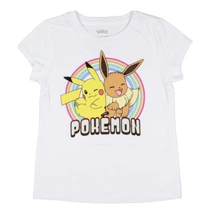 Pokemon Boys' Pikachu Eevee Laughing Dancing Kids Graphic Print T-Shirt, XL (14) - Picture 1 of 3