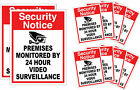 Pack de 10 panneaux d'avertissement pour caméra de sécurité de vidéosurveillance à domicile autocollant autocollant