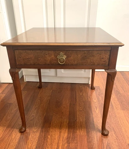 Baker Furniture  Table   Side Accent Nightstand Cover