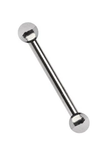 Titan Piercing Schmuck Stab Barbell 1,6mm mit 2 Verschluss Kugeln, Länge 4-22mm - Bild 1 von 2