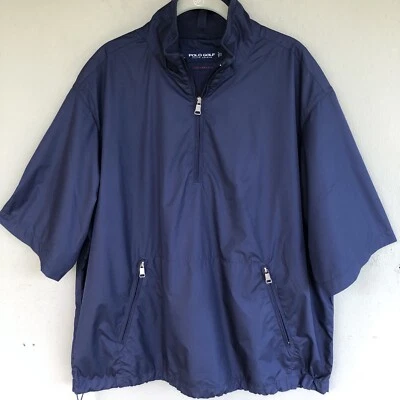 Polo Golf Ralph Lauren Hombres XL 1/4 Cremallera Pullover Rompevientos Camisa Chaqueta Azul  Foto 1 de 4