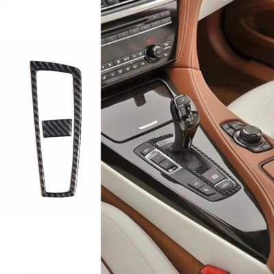 2 piezas para BMW 650i 640i fibra de carbono cambio de marchas marco interior pegatina moldura Foto 1 de 4