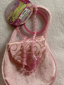 toy purse with accessories pink ages 3 plus girls necklace bracelet - Picture 1 of 3