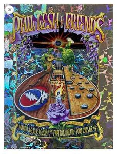 Phil Lesh&Friends Swirl Holo Foil Poster - Capitol Theater, NY 2024 - AJ Masthay - Picture 1 of 1