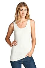 Solid Extra Soft Bamboo Sleeveless Tank Top Undershirt for Women- Made in USA