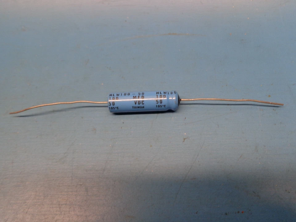 CDE 100uf 50v Aluminum Axial Electrolytic Capacitor Nlw100-50