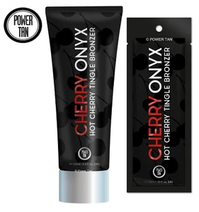 Power Tan Cherry Onyx Tingle 250ml/20ml Sunbed Tanning Lotion Accelerator Cream - Picture 1 of 3