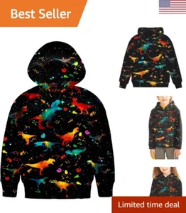 Cool Graphic Hoodies for Boys & Girls - 3D Print Sweatshirts - Sizes 6-15 Years - Picture 1 of 9