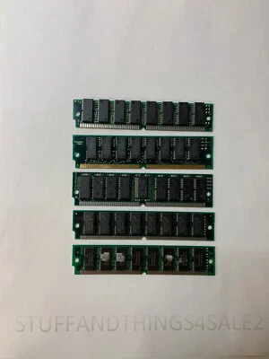 RAM Memory Lot Untested - 1 16MB 60ns TI TMS417409ADJ-60, 2 4MB 70ns, 2 4MB 60ns - Image 1 of 2