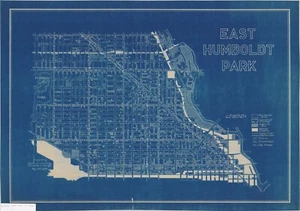 Historic vintage poster of Humboldt Park neighborhood in Chicago Illinois 20x30 - Picture 1 of 5
