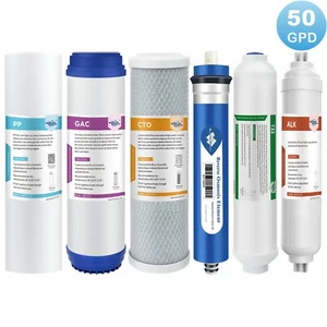 3/4/5/6 Stage Under Sink Reverse Osmosis System 50G RO Membrane Water Filter Set - Picture 1 of 15
