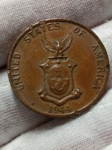 🇵🇭 1944-S  PHILIPPINES USA COLONIAL  1 Centavos  STUNNING Red Brown  M/169 - Picture 1 of 2