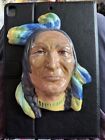 Rare Vintage Beswick Wall Plaque Ceramic Native American Indian Head 7797
