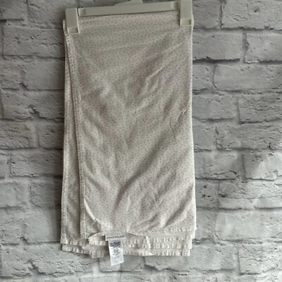 PREOWNED POTTERY BARN KIDS PINK POLKA DOT FLANNEL SHEET SIZE 47” X 47” COTTON  - Image 1 of 3