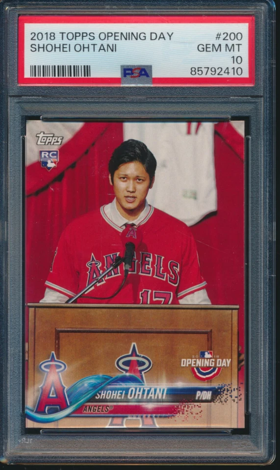 PSA 10 SHOHEI OHTANI 2018 TOPPS Opening Day #200 LA Dodgers Rookie RC GEM MINT - Image 1 of 1