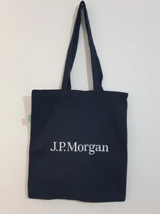 J.P. Morgan Chase Tote Bag Markenware Navy Blau Baumwollmaterial - Bild 1 von 7