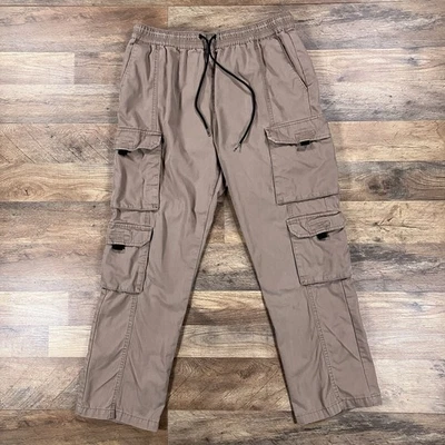 Pantalones cargo Pacsun para hombre grandes beige caqui 8 bolsillos pierna recta sueltos Foto 1 de 4
