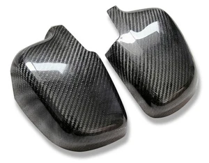 Carbon Fiber Rear Side Mirror Cover Trim Lid 2Pcs Kits For Mitsubishi Evo 4 5 6 - Picture 1 of 3