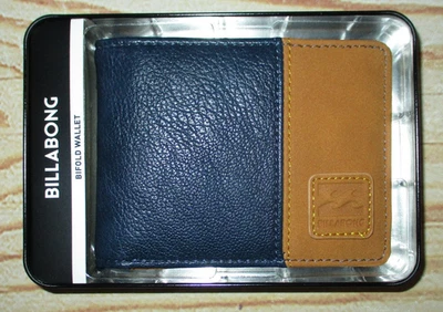 CARTERA PLEGABLE BILLABONG PARA HOMBRE AZUL TOSTADO CON CAJA DE REGALO DE HOJALATA Foto 1 de 4