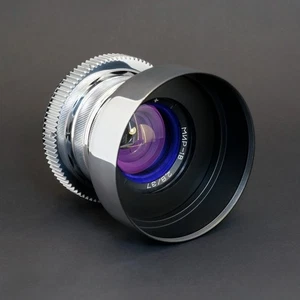 Silver Mir 1B 1V 37mm F2.8 Purple Anamorphic flare & Bokeh cine lens Canon EF - Picture 1 of 11