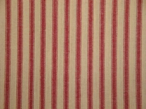 Diamond Textiles Red Stripe Woven Cotton Homespun Sewing Fabric - Picture 1 of 8