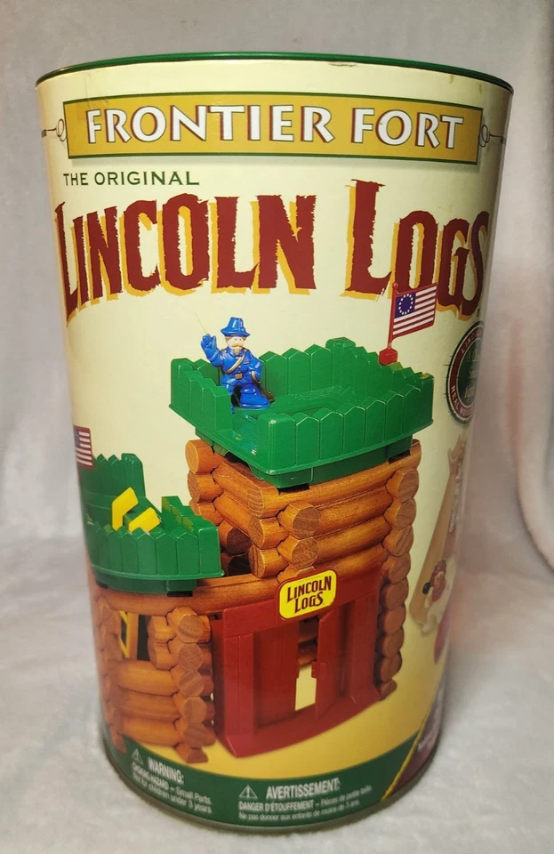 2000 Lincoln Logs "Frontier Fort Set" Wooden Logs The Original Building Toy IOB - Image 1 of 4