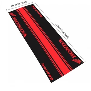 220x80cm Motorcycle Garage Carpet Mat For Honda Racing Anti-slip Mat Workshop - Picture 1 of 4