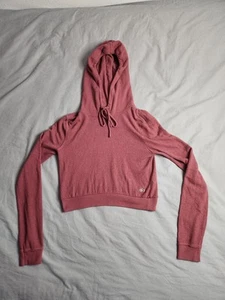 Sudadera con capucha recortada Alo para mujer talla XS roja ropa deportiva ligera preppy - Imagen 1 de 8