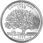 New Listing1999 P State Quarter Connecticut Gem Bu Cn-Clad Us Coin