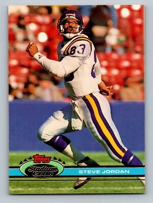 1991 Stadium Club #459 Steve Jordan   Minnesota Vikings - Image 1 of 2