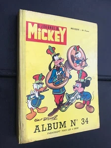 Album Reliure Le Journal de Mickey N° 34 BON ETAT PLUS à TBE - Picture 1 of 6