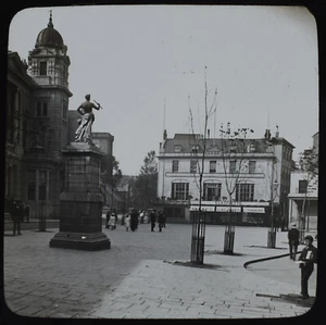 Foto JERSEY ROYAL SQUARE ST HELIER C1890 VICTORIANO ANTIGUO Magic Lantern Slide - Imagen 1 de 5