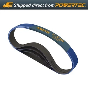 Correas de lijado POWERTEC 40183-1Z 1/2 x 18", 8 cada una de 40/60/80/120 granos, 32PK - Imagen 1 de 8