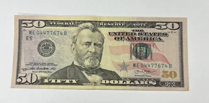 Series 2013 ~ US Fifty Dollar Bill Note $50 Richmond ME 04477674 B - Picture 1 of 2