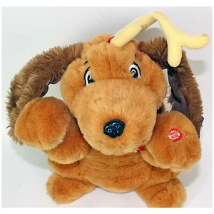 Vntg Max Dog Rotating Animated Ears Plush 2000 Grinch Stole Christmas Decor Tags - Picture 1 of 6