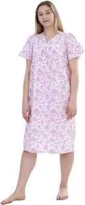 NEW Ladies INCONTINENCE OPEN BACK Poly Cotton Nightdress Nightie Hospital Gown - Picture 1 of 15