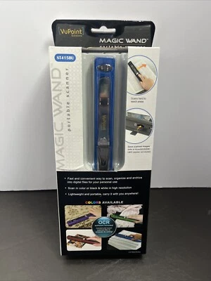VuPoint Magic Wand PDS-ST415-VP Handheld Scanner w/ MicroSD Card, Blue, AA - Image 1 of 2