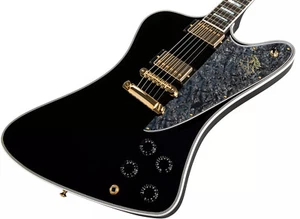 4 Ply WIDE BEVEL Black Pearl Pickguard For Gibson CS Firebird Custom +Gold Decal - Picture 1 of 6