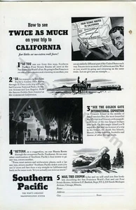 1939 Southern Pacific Railroad Trains California PRINT AD Unique Gift! (3947) - Bild 1 von 1