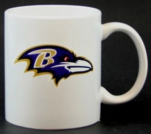 Baltimore Ravens 11 OZ White Style Coffee Mug - Picture 1 of 5