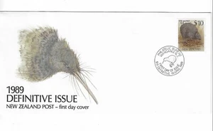 New Zealand - 1989 FDC $10 Kiwi definitive issue used postage stamp - pre-owned - Picture 1 of 1
