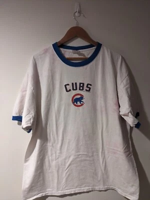 Camiseta blanca XX-Grande vintage 2009 Chicago Cubs MLB Baseball Center Logo Foto 1 de 4