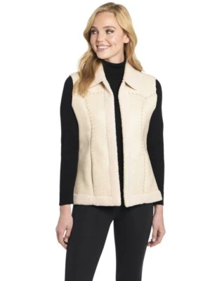 Cripple Creek Western Vest Womens Faux Shearling Open Front CR18947 - Image 1 of 2