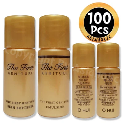 O HUI THE First Geniture Skin Softener 5ml (50pcs) + Emulsion (50pcs) 100pcs New - Image 1 of 4