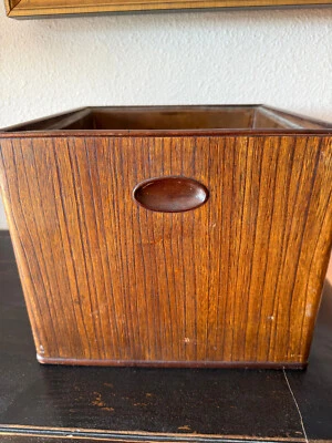 Antique Japanese Kiri Wood/Copper Hibachi Brazier - 11 1/4 in. x 9 1/4 in. - Image 1 of 4