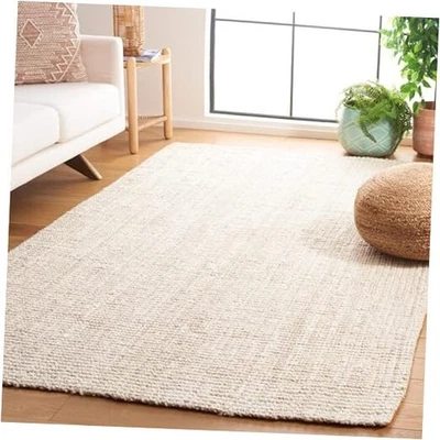  Natural Fiber Collection Accent Rug - 4' x 6', Ivory, Handmade Farmhouse  - Image 1 of 4