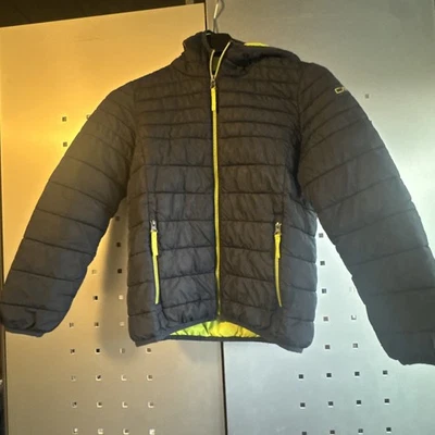 CMP Übergangsjacke Jungen Gr. 140 Blau Grüngelb Wasserdicht Kapuze - Bild 1 von 4