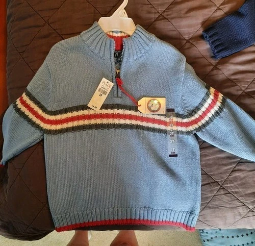 Nuevo con etiquetas Suéter The Children’s Place 1/4 Cremallera Talla 3T Acanalado Rayas Niño Pequeño Juvenil Foto 1 de 1