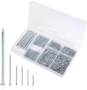 Assortment Kit - 750Pcs Small Nails, Finishing Nails, 750Pcs Galvanized Nails - Picture 1 of 6